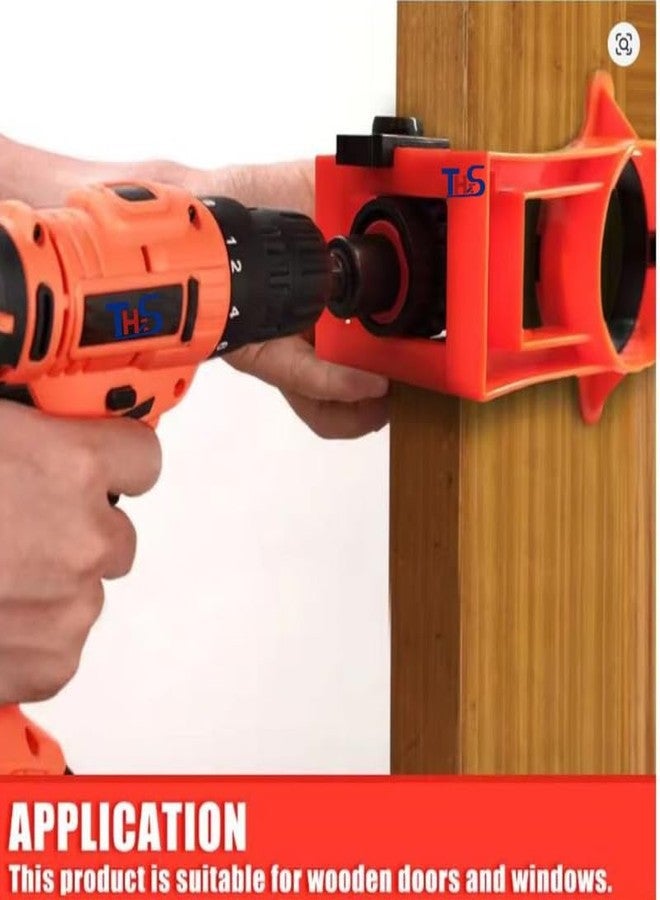 THS 4PCS Door Lock Installation Kit for Wood Doors Adjustable Guide Template with Snap-Lock Arms Door Hole Saw Locker - Image 4